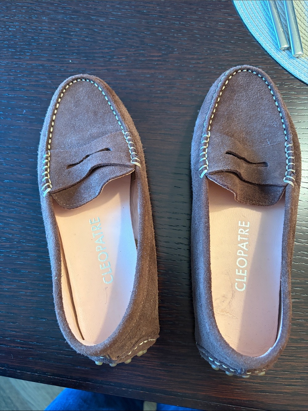 Women's Brown Suede Penny Loafers